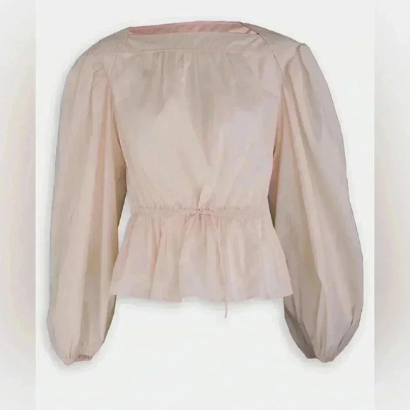 Ulla Johnson Tops - ULLA JOHNSON Mireya Blouse Cotton Puff sleeve cottage Ballet long sleeve peplum